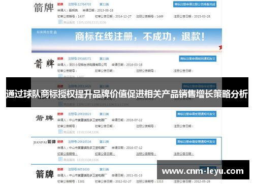 通过球队商标授权提升品牌价值促进相关产品销售增长策略分析 通过球队商标授权提升品牌价值促进相关产品销售增长策略分析
